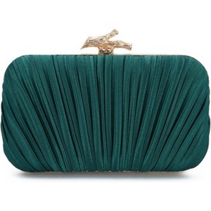 Clutch Purses for Women Evening Bag Pleated Clutch Bag with Chain for Wedding Party - 1 of 4