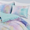 NicBex 4 Piece Polyester Full/Queen Watercolor Tie Dye Printed Bed Set with Throw Pillow,Comfort Sheets Set for Bedroom - 4 of 4
