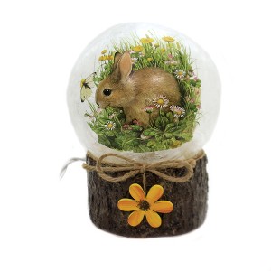 Stony Creek 6.5 Inch Spring Bunny Pre-Lit Ball Base Flower Novelty Sculpture Lights - 1 of 4