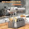LunaLulinlk Utensil Holder, Picnic Flatware caddy with Handle and Paper Towel Roll Holders, Utensil Cutlery Caddy for Camping, Kitchen(Silver) - 2 of 4