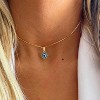 Evil Eye Necklace: 14K Gold Plated Blue CZ Diamond Boho Pendant for Women, Protection Gift - 3 of 4