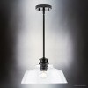 Urban Ambiance Luxury Transitional Indoor Pendant,  8-1/2''H x 14"W x 14''D,  Matte Black Finish, UHP4890 - 3 of 4