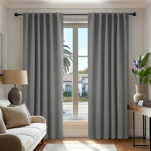 Deconovo 2 Panel Room Darkening Back Tab Window Curtains 52x84 - 1 of 4