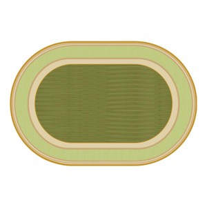 Kaplan Early Learning Sense of Place Lowland Stripe Carpet - Green - 4' x 6' Oval - 1 of 4