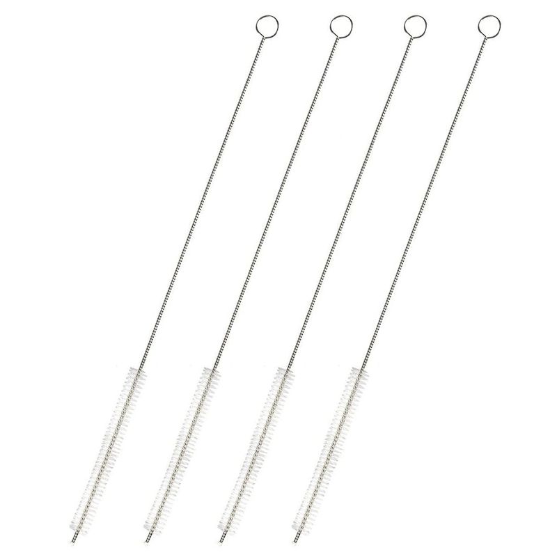 Juvale 4-Pack Metal Straw Cleaner - Extra Long Stainless Steel Brush for Cleaning Reusable Drinking Straws and Pipes (12 in), 1 of 10