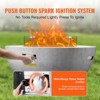 VEVOR Propane Fire Pit, Outdoor Concrete Gas Fire Pit, 39 in Tabletop with Lava Rocks, Lid,Rain Cover, 50000 BTU, Grey - 4 of 4