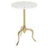 Contemporary Marble Accent Table White - Olivia & May