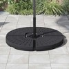 vidaXL Umbrella Base Fan-shaped 4 pcs Black - 2 of 4