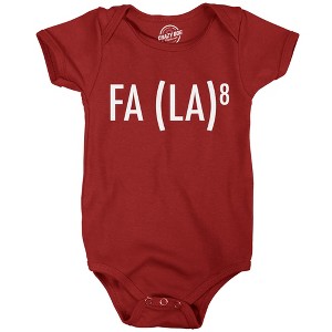 Fa La 8 Baby Bodysuit Funny Sarcastic Christmas Carol Graphic Novelty Jumper For Infants - Crazy Dog Baby Bodysuit Gift For Christmas - 1 of 4