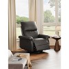 Swivel Rocking Recliner Chair,Manual Leather Recliner Glider with Lumbar Support & Padded Armrest - 2 of 4