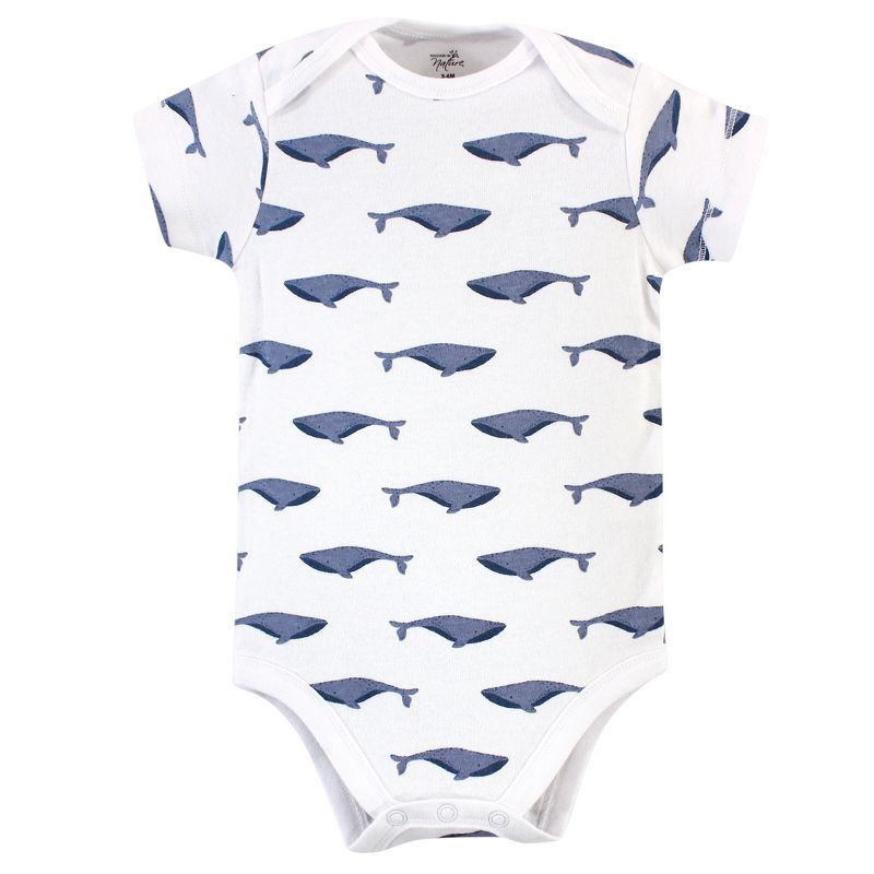 Touched by Nature Organic Cotton Bodysuits 5pk, Blue Whale, 4 of 8