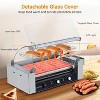 Hot Dog Roller, Dual Temp Control, Hot Dogs Grill Cooker Machine With Removable Stainless Steel Drip Tray, Led Light & Cover - 2 of 4