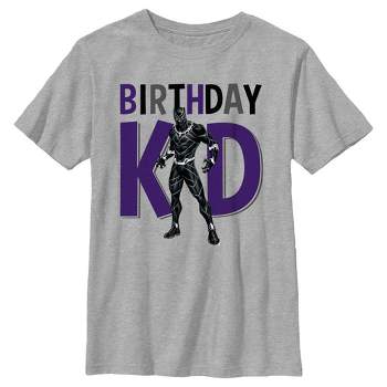 Boy's Marvel Birthday Kid Black Panther T-Shirt