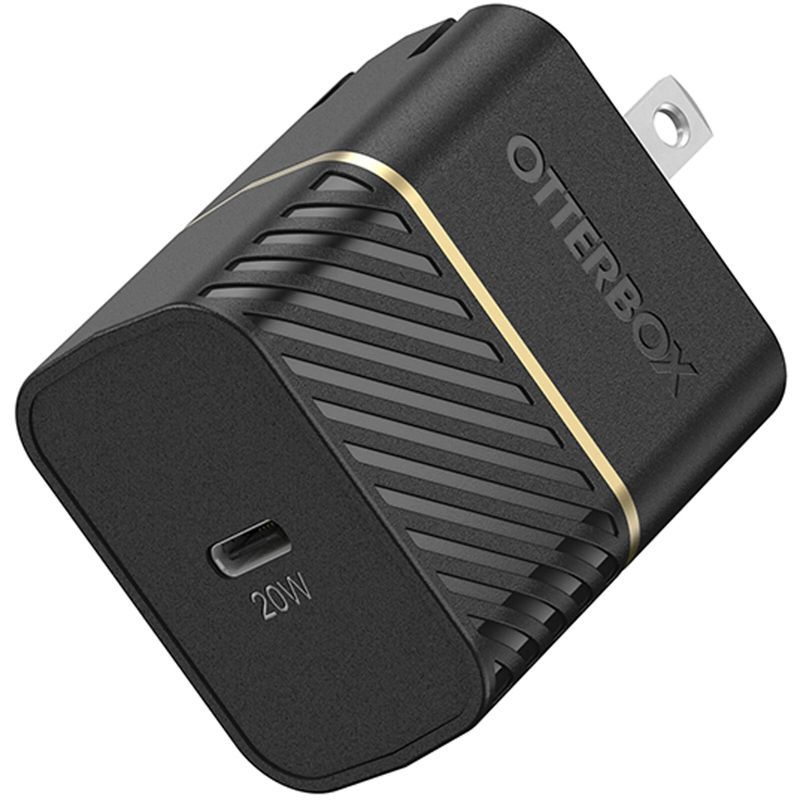 OtterBox USB-C Fast Charge Wall Charger 20W (78-80214) Black Shimmer, 1 of 4
