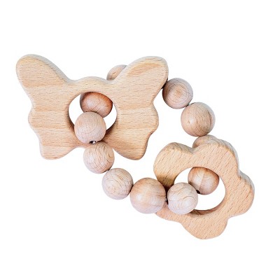 Wooden Teether - Butterfly-Flower
