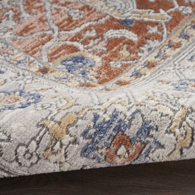 Vintage Persian Style Rectangular Multi-Color Wool Rug