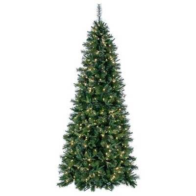 Vickerman Cashmere Pine Slim Artificial Christmas Tree PreLit