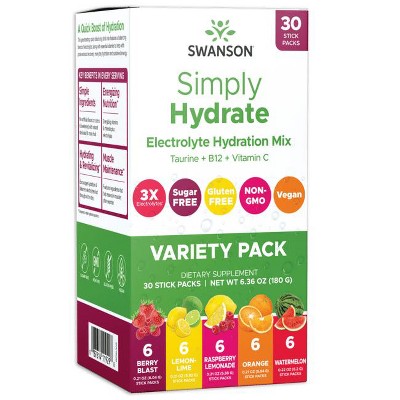 Swanson Simply Hydrate Electrolyte Hydration Mix - Variety Pack.