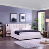 King Size Upholstered Platform Bed with 2 Shelves, 3 Reading Lamps and USB Port for Bedroom - 2 of 4