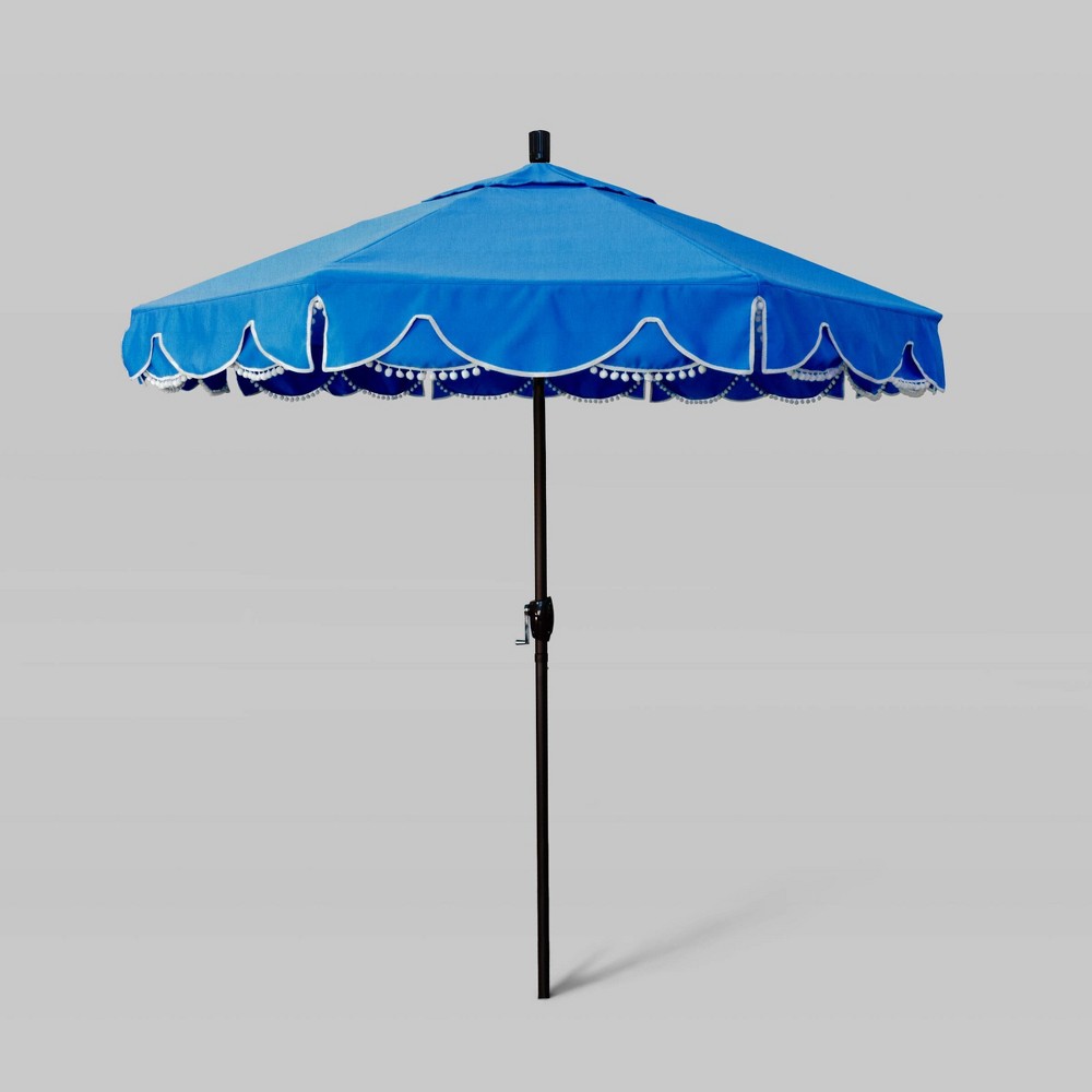 Photos - Parasol 7.5' x 7.5' Sunbrella Coronado Base Market Patio Umbrella with Push Button