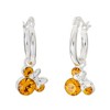 Disney Minnie Mouse Silver Plated Hoop Latch Back Birthstone Earrings - 4 of 4