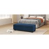 50inOttoman Bench in Textured Fabric, Rectangular Design with Hinged Lid for Seating, Footrest, and Hidden Storage,for Bedroom, or Entryway - 3 of 4