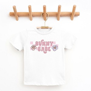 The Juniper Shop Bunny Babe Flowers Toddler Short Sleeve Tee - 1 of 2