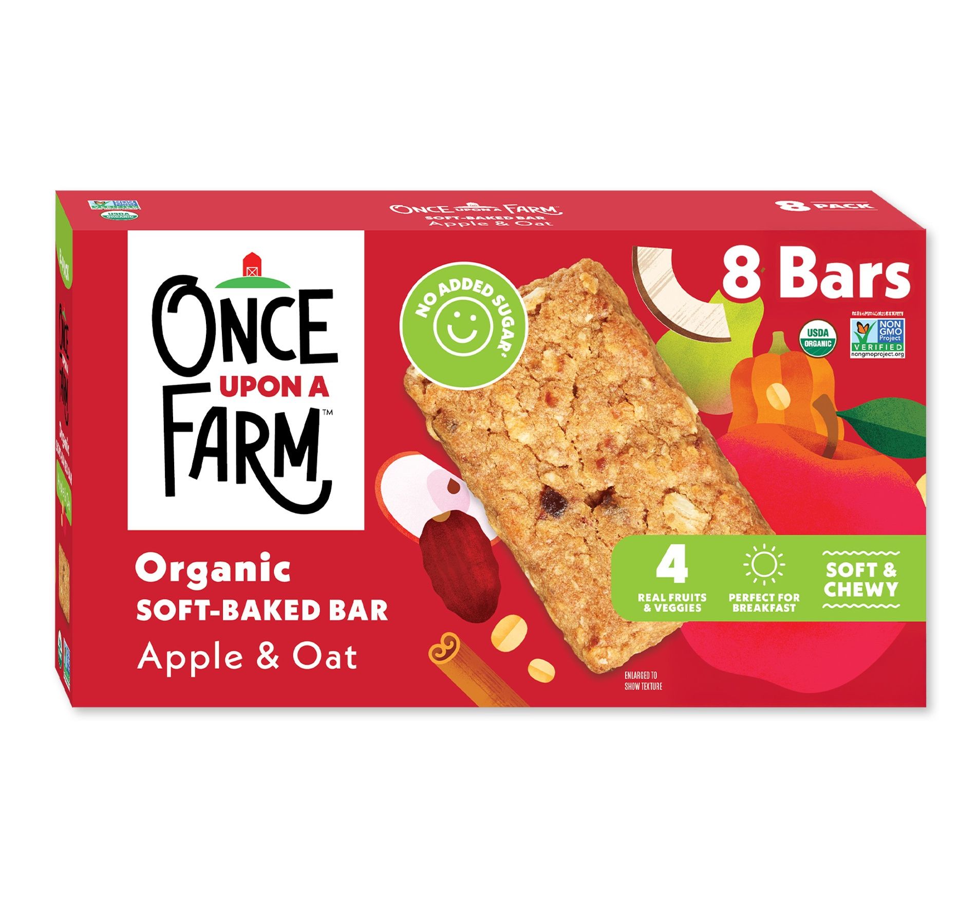 Once Upon a Farm Apple and Oat Snack Bars - 9.6oz/8ct