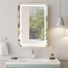 CSBDHOME 16"W x 24" H Recessed Framed Medicine Cabinet With LED Lights - 2 of 4