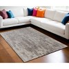 Gray and Ivory Abstract Hand Woven Worn Faded Area Rug - 2 of 4