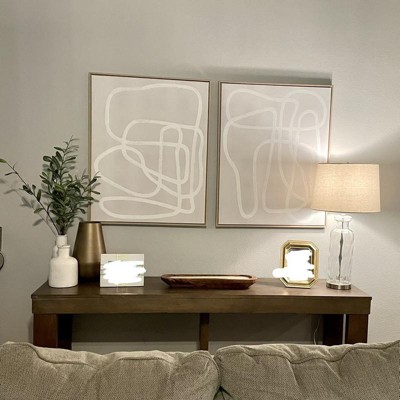 set Of 2) 24 X 30 Line Drawing Wall Canvases Gray/white - Threshold™ :  Target