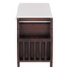 Sapphtopaz Storage Bench Shoe Rack Ottoman with Storage Retro Multifunctional Shoe Organizer with Cushion and Curved Side Panel for Entryway - 3 of 4