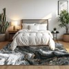 Large Modern Rugs for Living Room 9x12 Non-Slip Abstract Print Floor Mats, Stain-Resistant Low Pile Accent Rugs, Foldable Ultra-Thin Indoor Carpet - 3 of 4