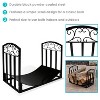 Sunnydaze Indoor/Outdoor Heavy-Duty Powder-Coated Steel Fire Pit or Fireplace Firewood Log Rack Holder - 2' - Black - 2 of 4