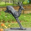 SPI Home Landing Stag Garden Sculpture – 35.5” Tall Metal Deer Statue, Freestanding Rustic Outdoor Wildlife Decor for Lawn or Garden - 3 of 4