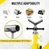 V-Head Pipe Jack Stand, 2500LB Load Capacity with Folding Legs, 28"-52" Adjustable Height ，for Welding, Pipe Threading, Red - 3 of 4