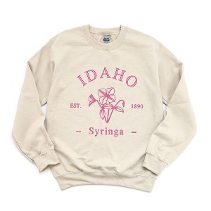 Simply Sage Market Women's Graphic Sweatshirt Embroidered Idaho Syringa - 1 of 4