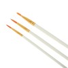 Unique Bargains 3-Piece Set of Pens Applicable Paint Type Oil Paint Brush Style Round Tip Brush Nylon Wood 6.77"-6.89"-6.85" 3Pcs - 3 of 3