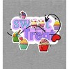 "Sweet Treats" Cupcake Stickers Women's Crew Neck Short Sleeve Top - 2 of 3