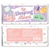 Big Dot of Happiness Pajama Slumber Party - Candy Bar Wrapper Girls Sleepover Birthday Party Favors - Set of 24 - 2 of 4