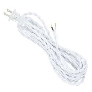 Unique Bargains Extension DIY Repairing Twisted Cloth Covered Lamp Wire with Plug 18 AWG - 1 of 4