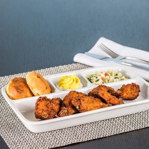 Bia Cordon Bleu Porcelain TV Picnic Tray Divided Compartments White - 1 of 1