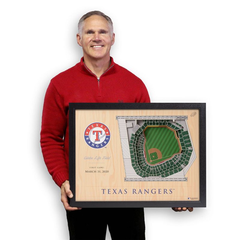 MLB Texas Rangers 25-Layer StadiumViews 3D Wall Art, 4 of 6