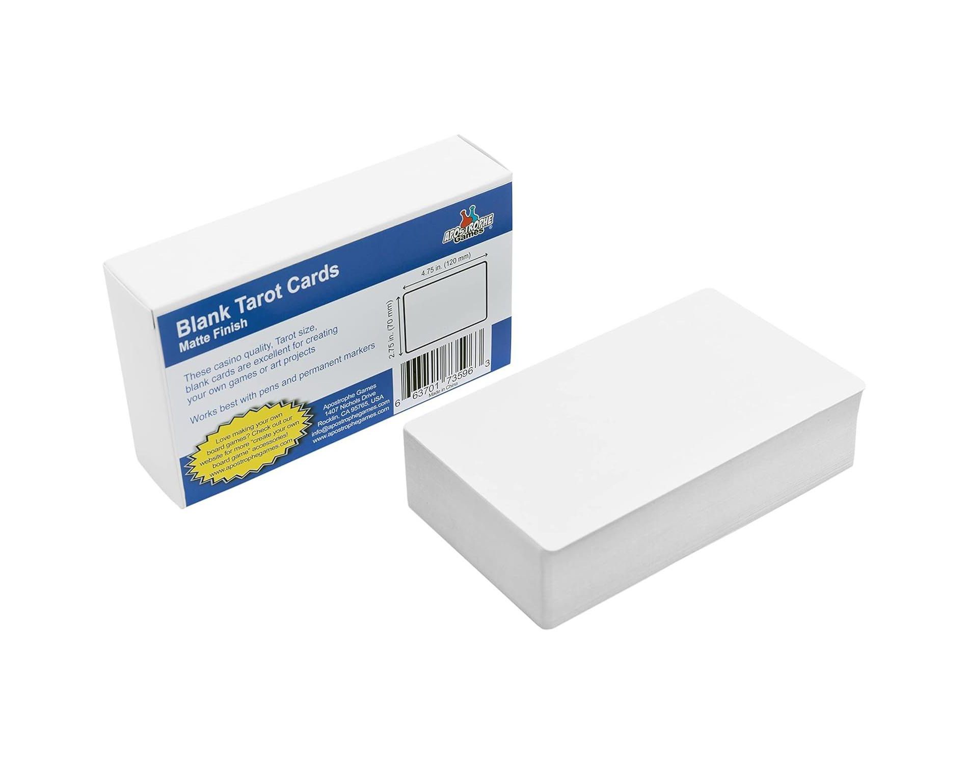 Apostrophe Games Tarot Size Blank Playing Cards & Reusable Box - 80 cards