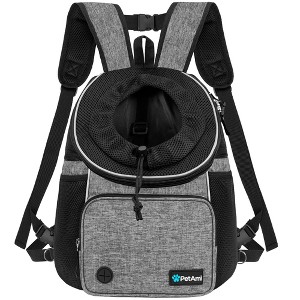 PetAmi Dog Front Carrier Backpack, Adjustable Pet Cat Puppy Chest Carrying Bag, Ventilated Hiking Camping Travel - 1 of 4