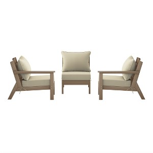 WestinTrends Avalon Outdoor Patio HDPE Loveseat Sofa with Patio Cushions - 1 of 4