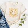 Simply Sage Market S.W.Smiley Mustard Smiley Flowers Short Sleeve Tee - XL - Cream - 3 of 4