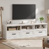 70in TV Stand for TVs up to 80", Mid Century Modern Entertainment Center with Storage Drawer and Open Shelves, TV Console Media Cabinet - 3 of 4