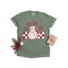 Simply Sage Market Women's Ho Ho Ho Checkered Short Sleeve Garment Dyed Tee - 3 of 4