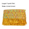 Fringe Tassel Lace Trim, 11 Yards 2.2 inch Wide, Sewing Trim for DIY Craft Garment Curtain Lamp Shade Tablecloth Stage Decoration - 2 of 4